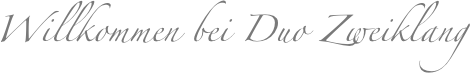 Willkommen bei Duo Zweiklang